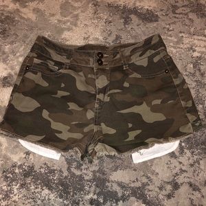 Camouflage Jean Shorts